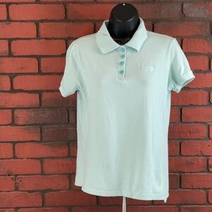 The North Face Womens Large Light Teal Polo Shirt – Casual, Active, Outdoor
